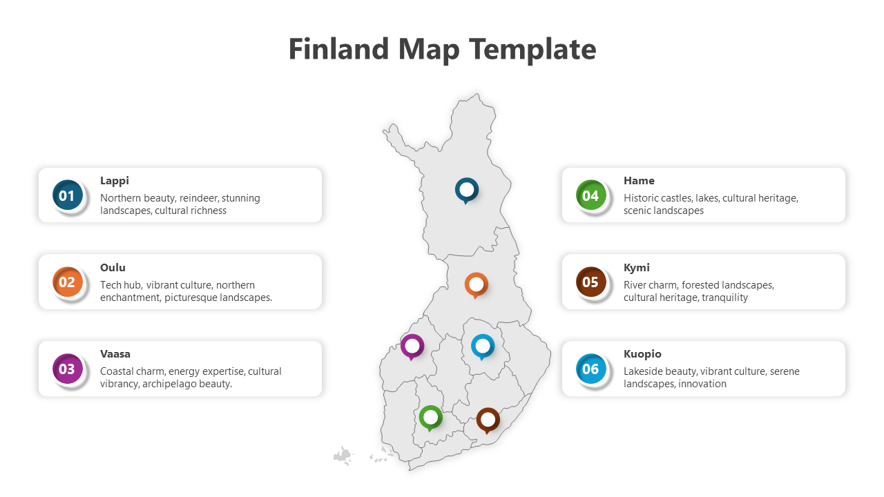 Best Finland Map PowerPoint And Google Slides Template