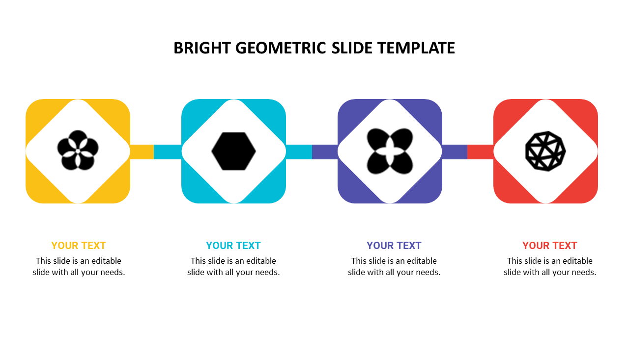 Pretty Bright Geometric Slide Template Linear Design