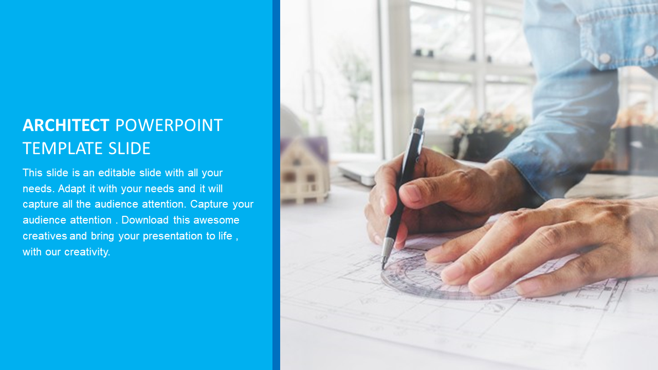 Simple architect powerpoint template slide 