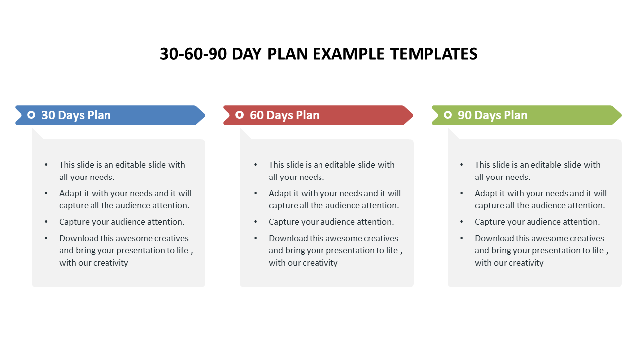 30 60 90 day engineering plan examples