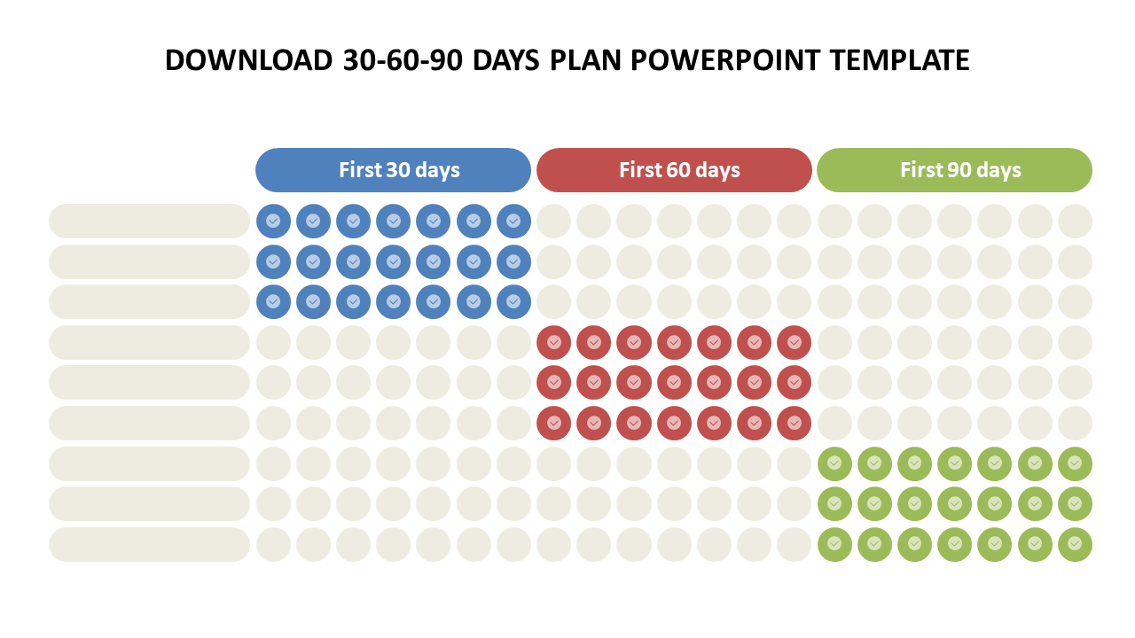 Download 30-60-90 days Plan PowerPoint Template Design