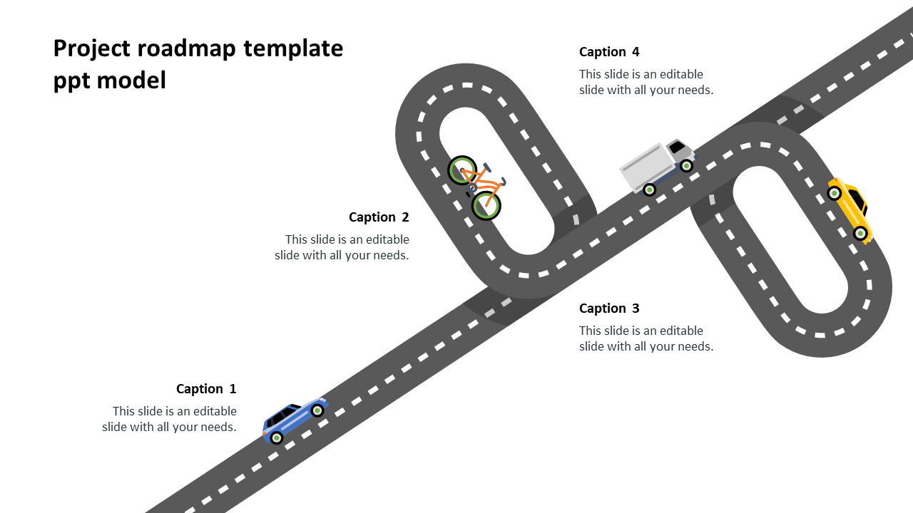 Download Unlimited Project Roadmap Template PPT Model