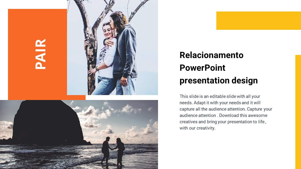 relacionamento PowerPoint presentation design template