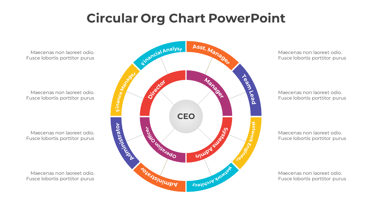 Innovative Circular Org Chart PowerPoint And Google Slides