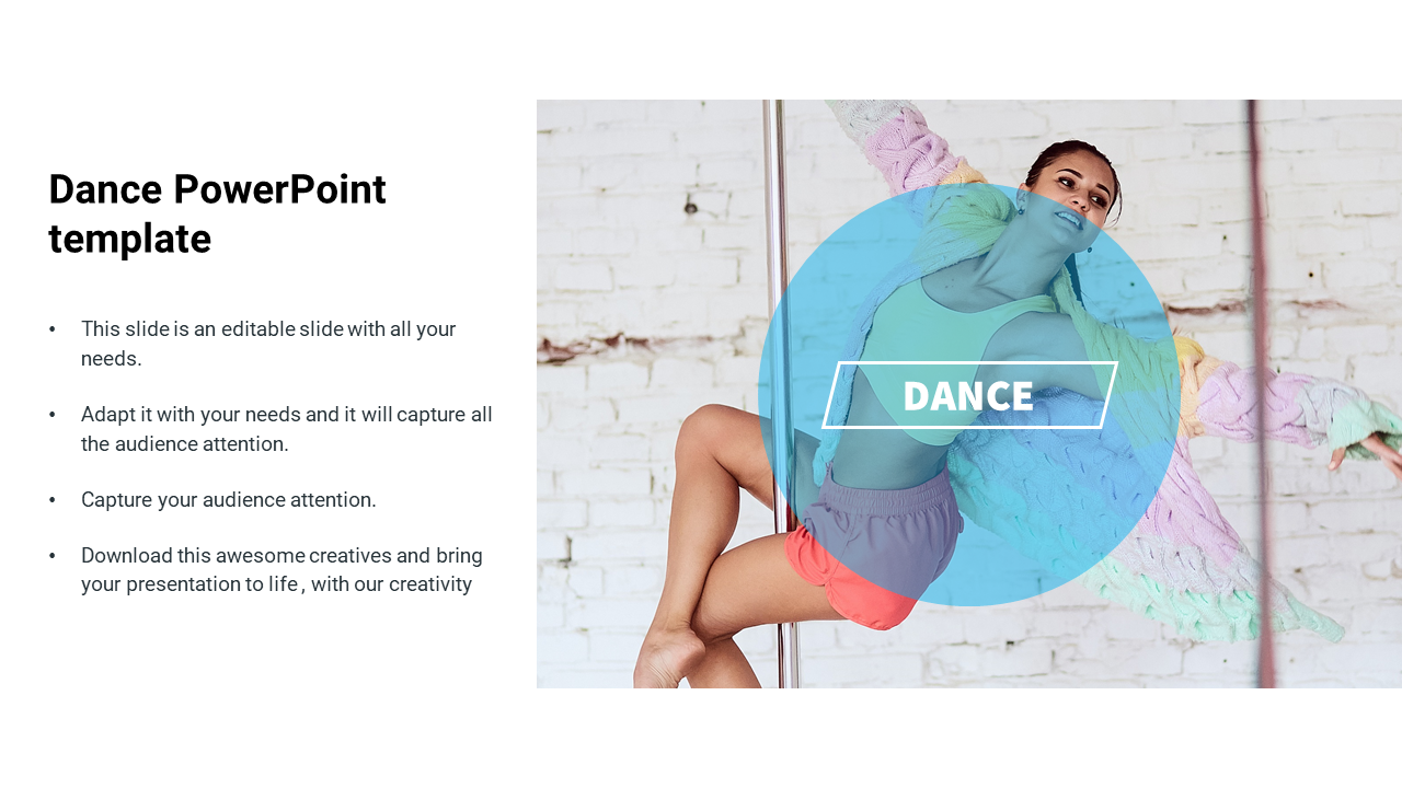 Dance PowerPoint Template Presentation-Four Node