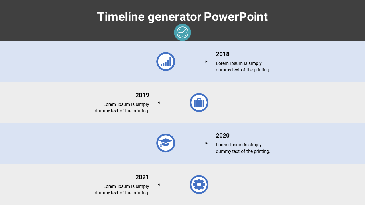 Practical Timeline Generator PowerPoint With Four Nodes