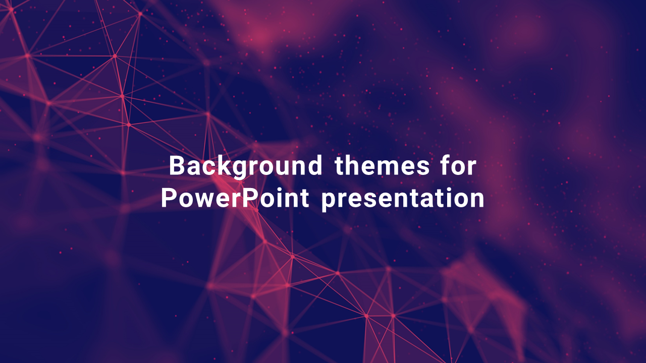 Background slide featuring an abstract web of connected lines in a dark purple and red color scheme with title text.