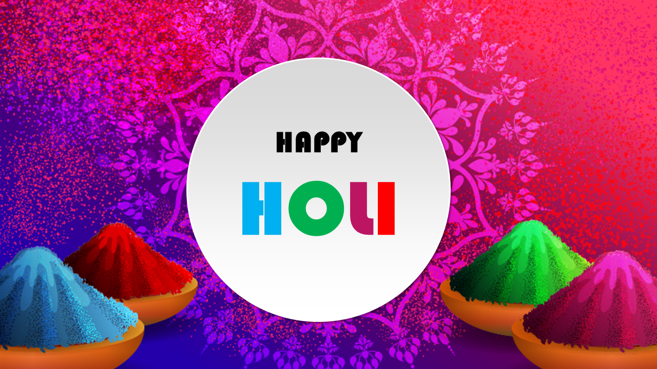 Beautiful Holi PowerPoint Templates Design Slides