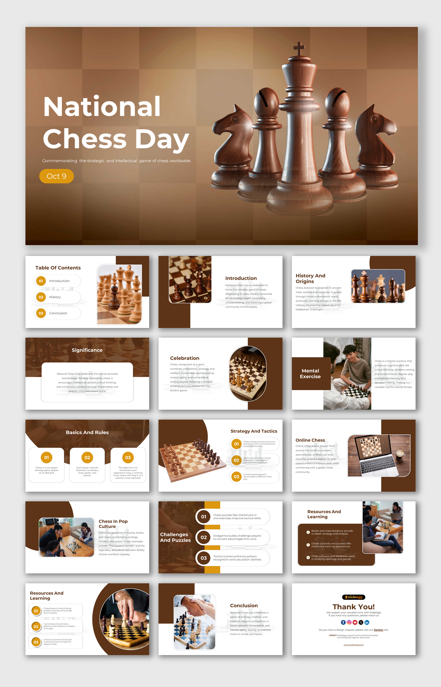 Use National Chess Day PowerPoint And Google Slides Themes