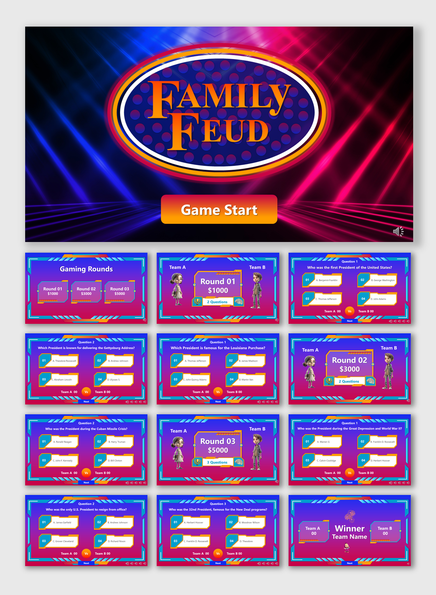 Download Family Feud PPT And Google Slides Templates