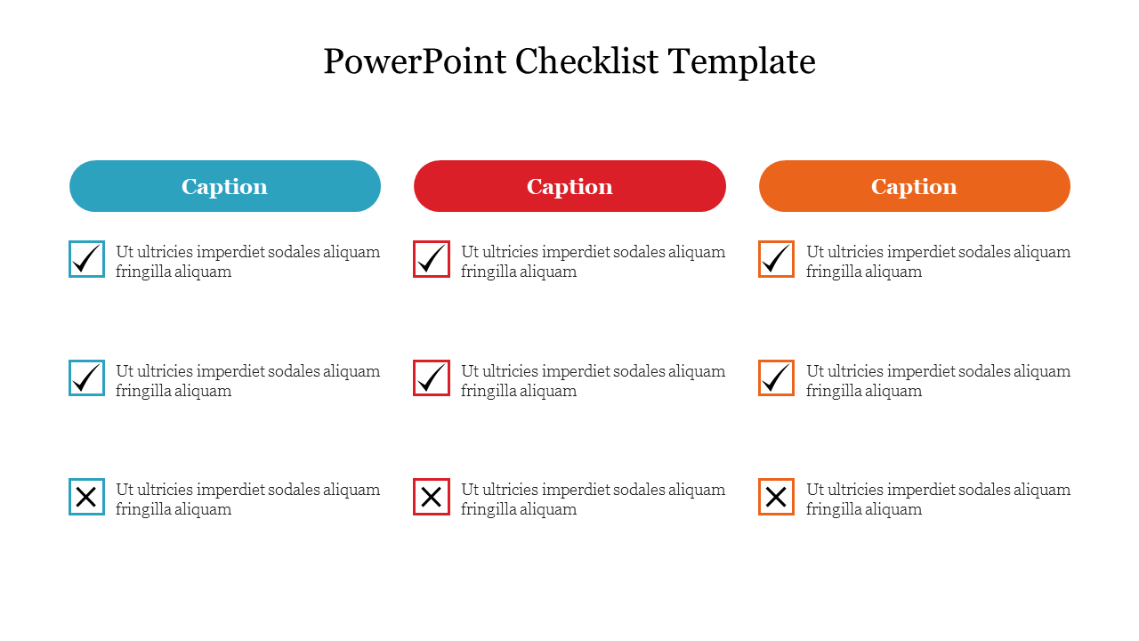 Affordable PowerPoint Checklist Template For Presentation