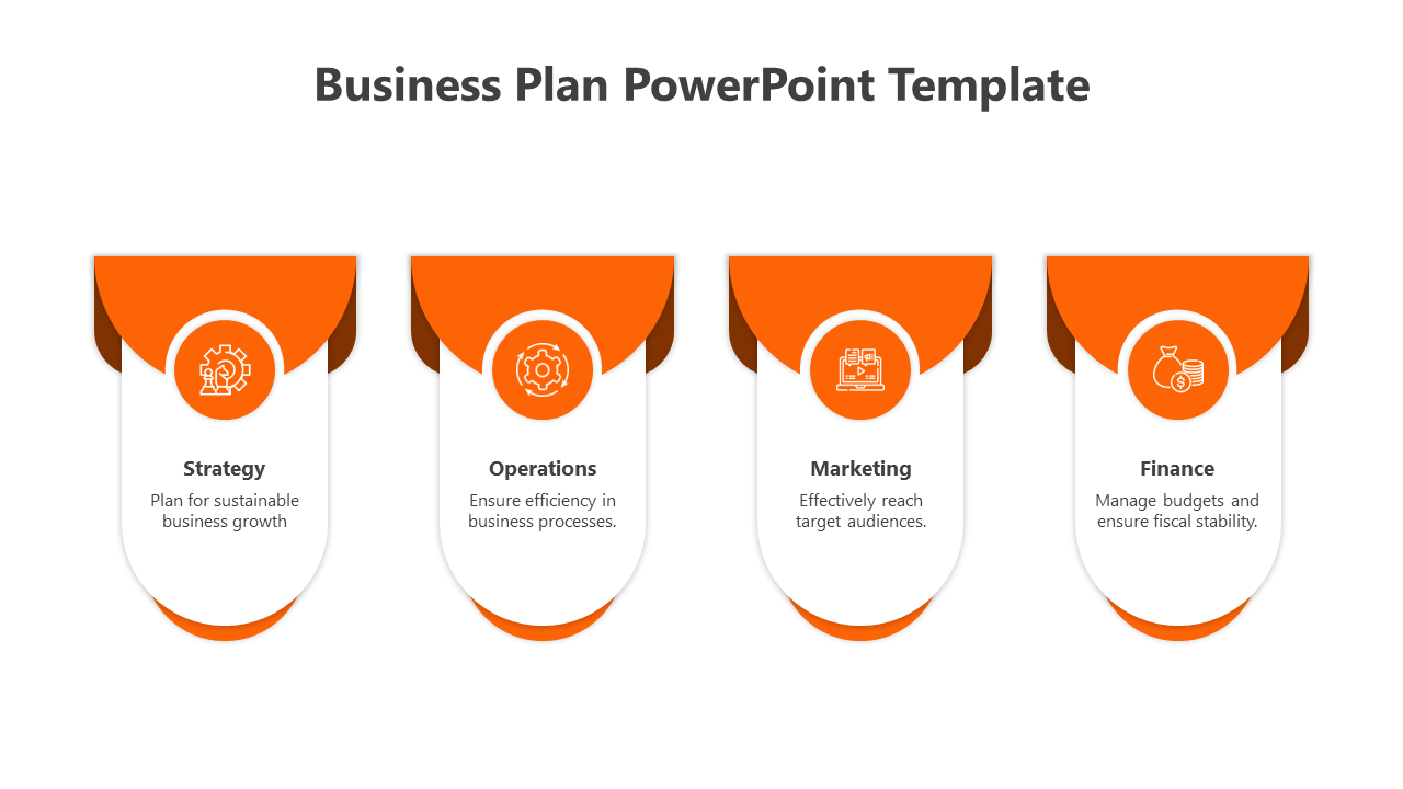 Elegant Orange Color Business Plan PPT And Google Slides