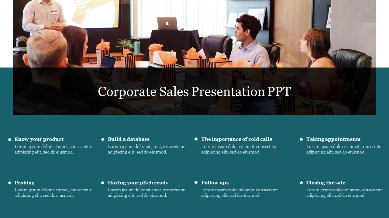 Professional Corporate Sales PPT Template for Businesses