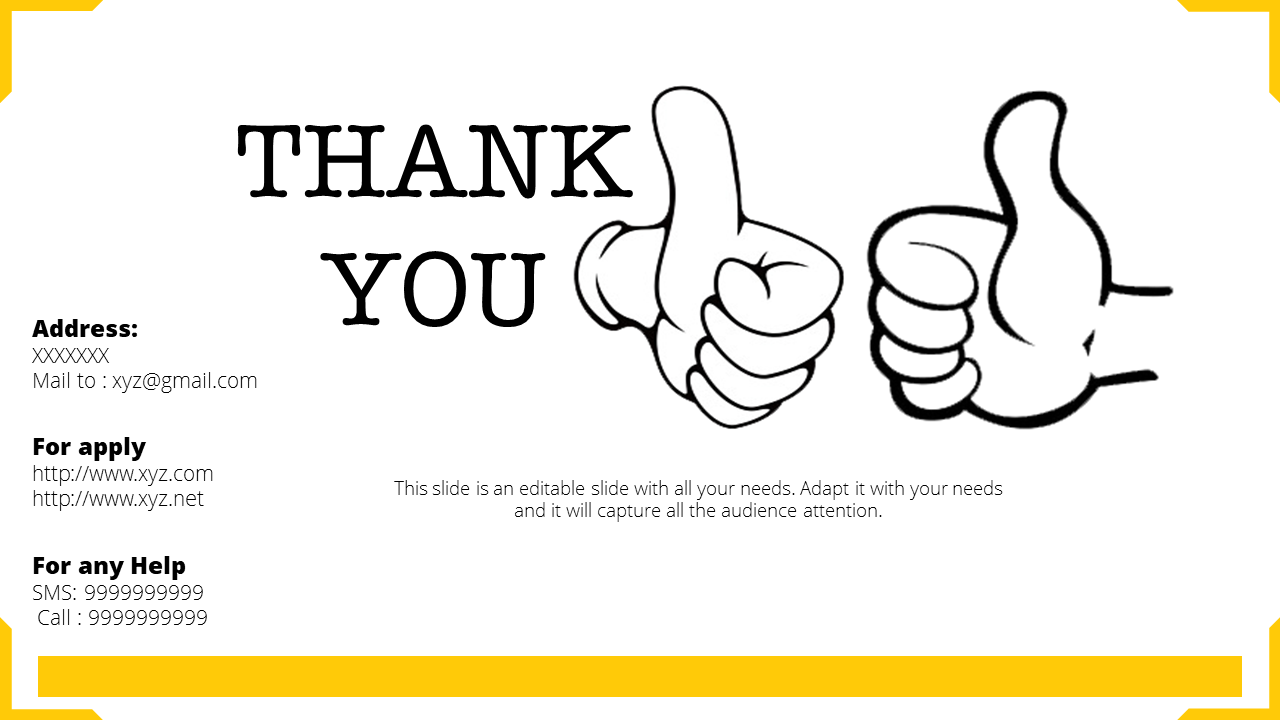 Modern Thank You PowerPoint Slide Template