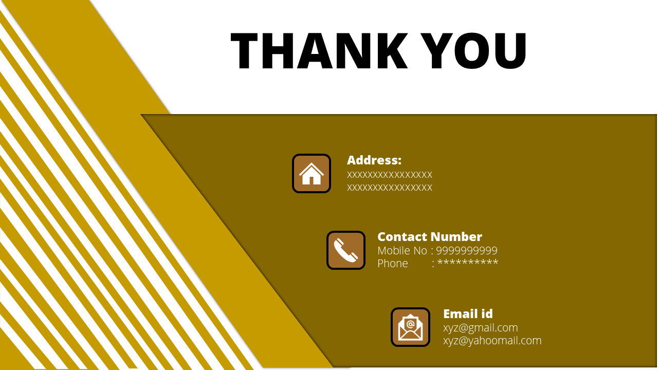 Unique Thank You PowerPoint Slide Template Designs