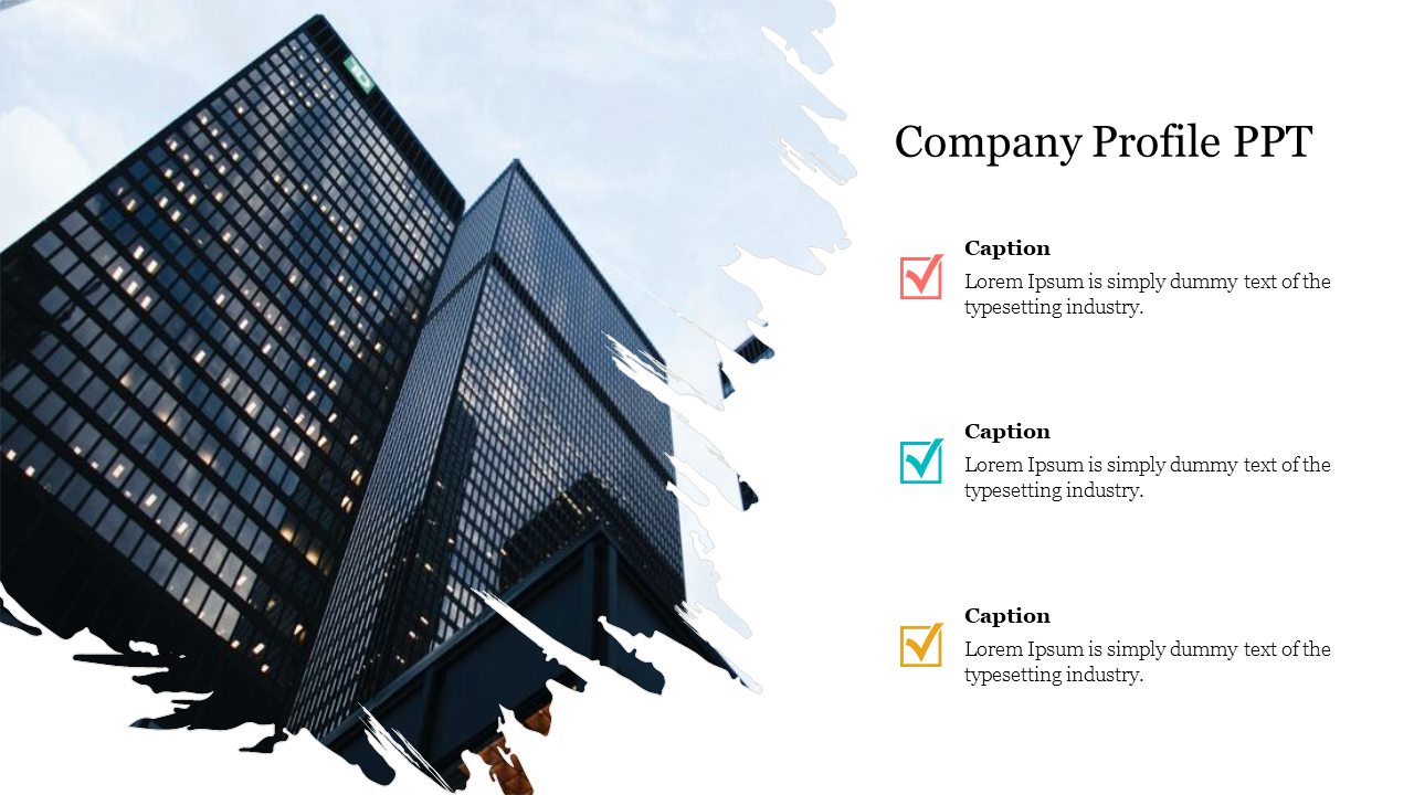 Grab magnetic Modest Company Profile PPT For Presentation