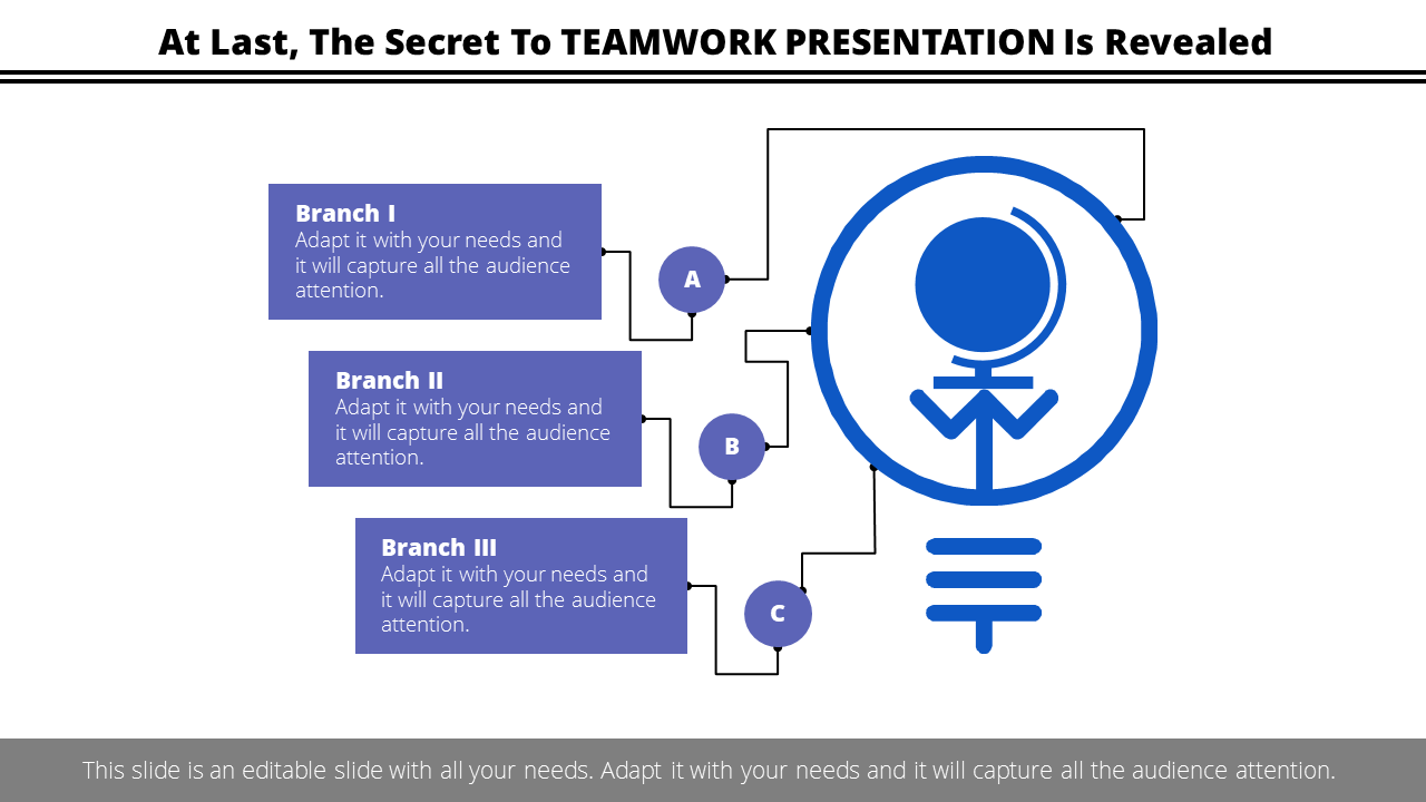 Imaginative Teamwork Presentation with Three Nodes Slides