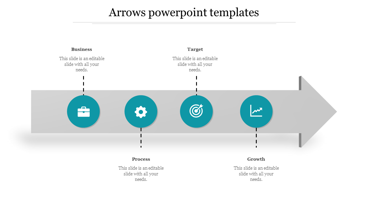 Circles with Arrows Powerpoint Templates