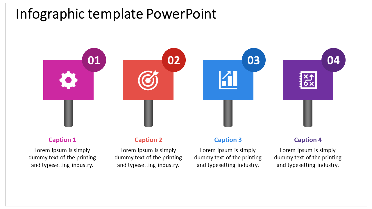 Multicolored Infographic Template PPT for Data Visualization