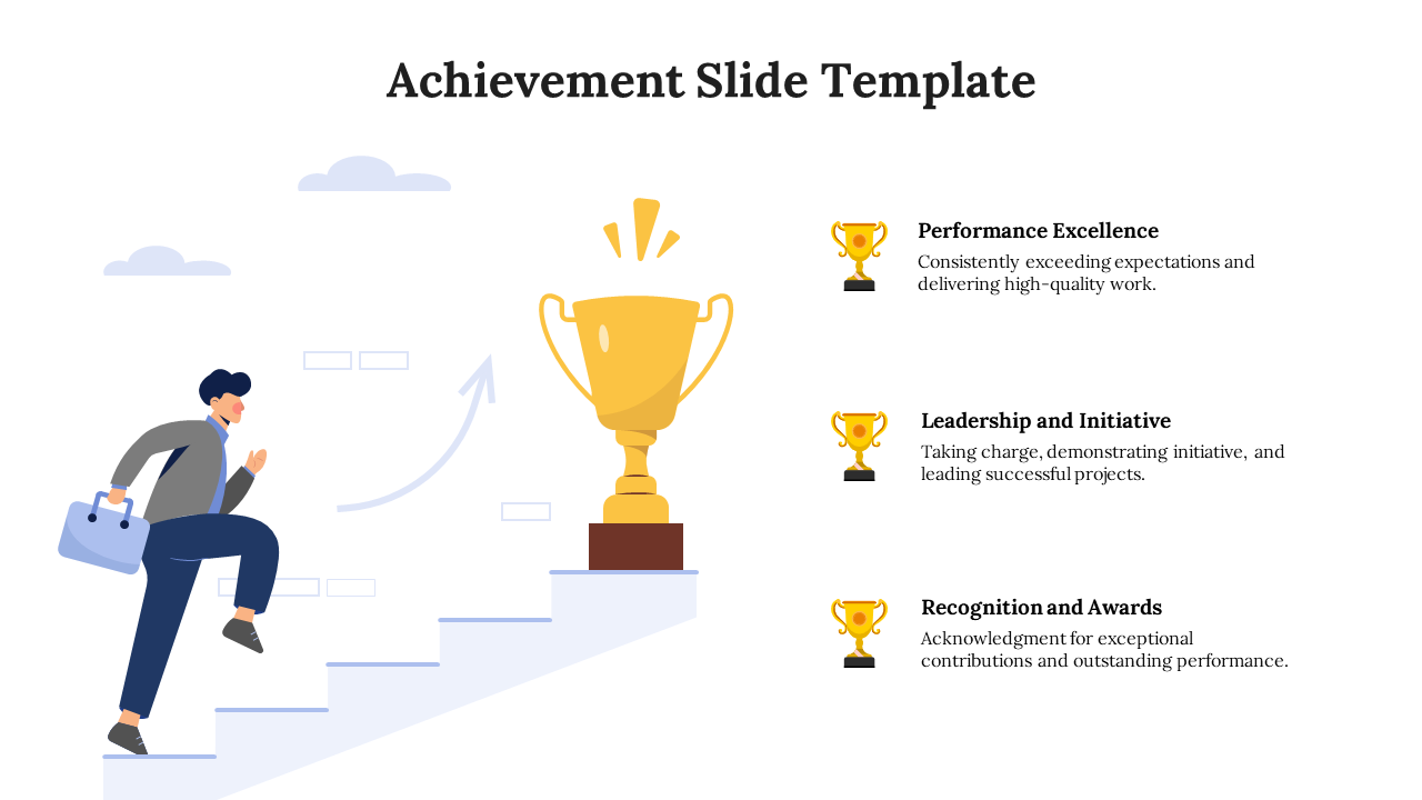 Stylish Vector Achievement Templates for Presentations