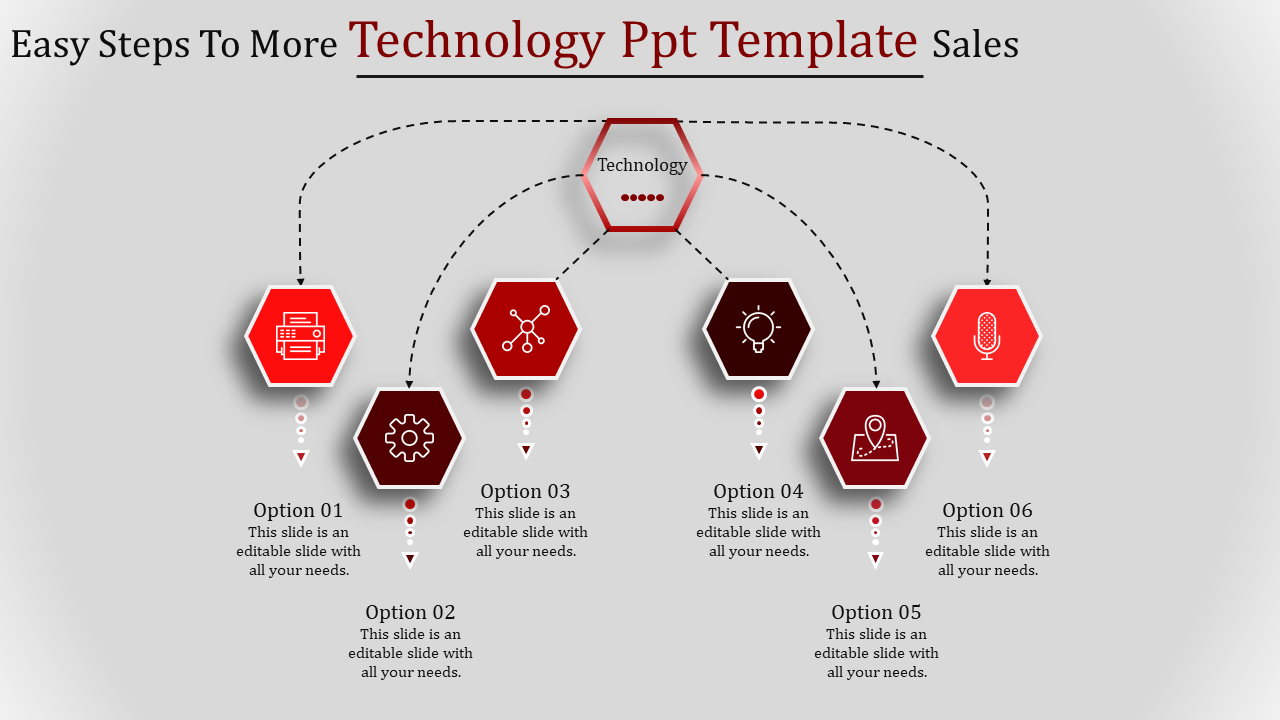 Well-Favored Technology PPT Template and Google Slides