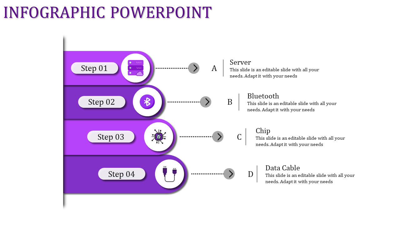 Effective Infographic Presentation Template-Four Node