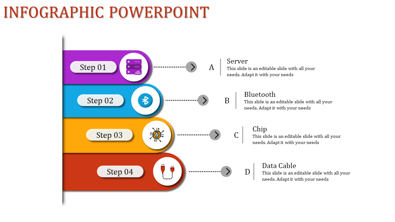 Amazing Infographic Presentation Template With Four Node