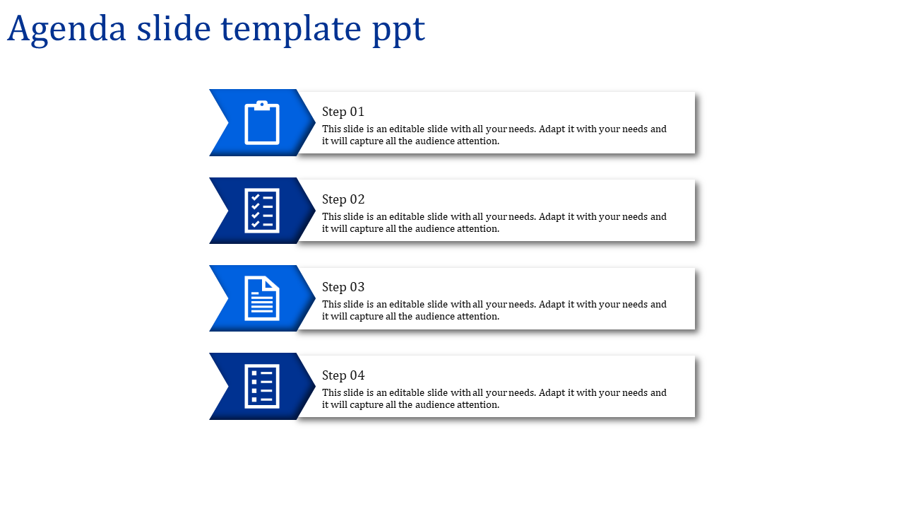 Magnetic Agenda PPT Design Template 