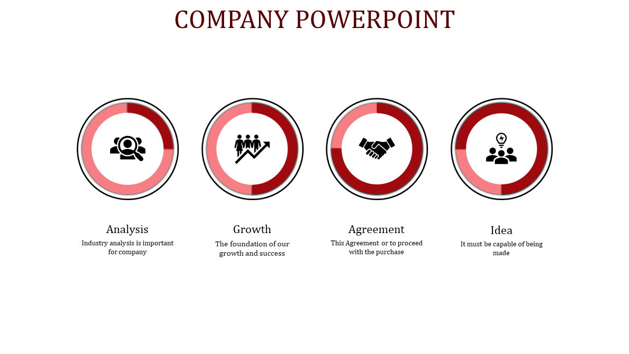 Stunning Company Presentation Slide Template-Four Node