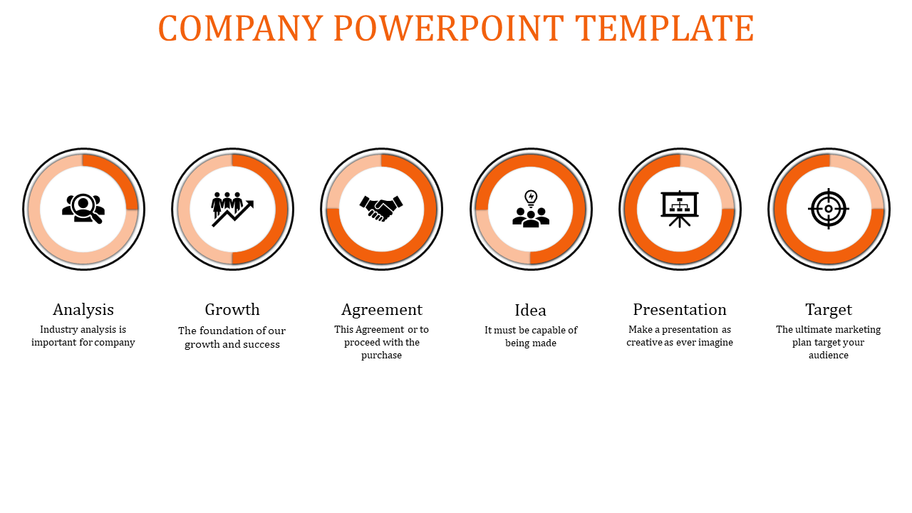 Amazing Company Presentation In Circle Slide Model