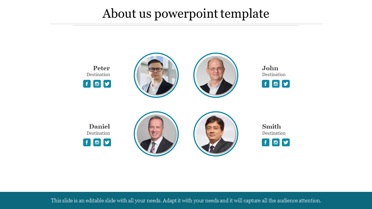 Download About Us PowerPoint Template Designs slides