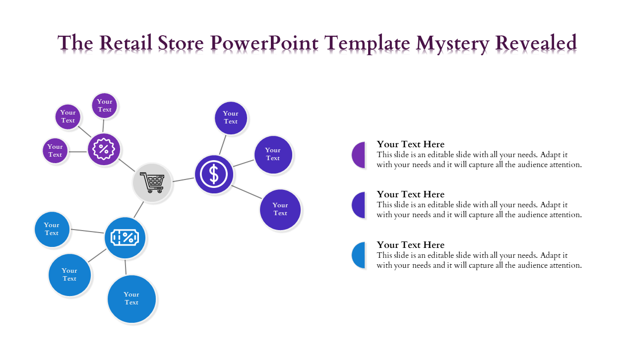 Grouped Circle Retail Store Powerpoint Template	