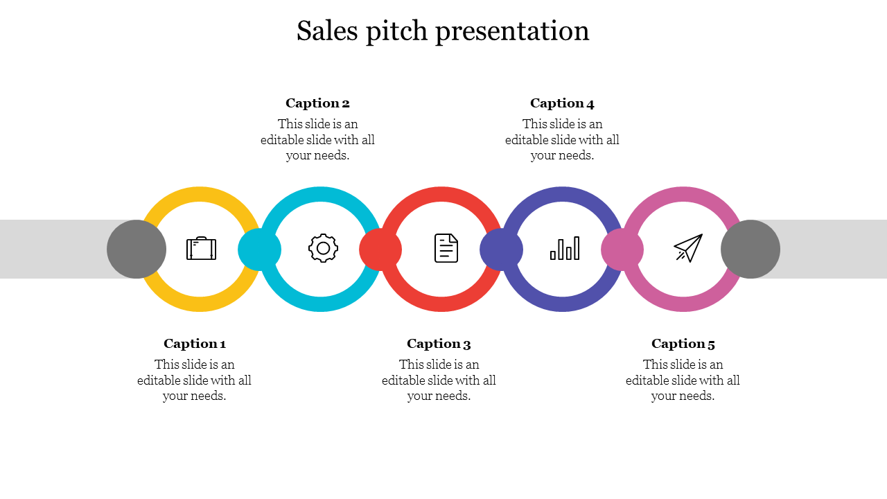 Colorful Best Sales Pitch Presentation Design Slide