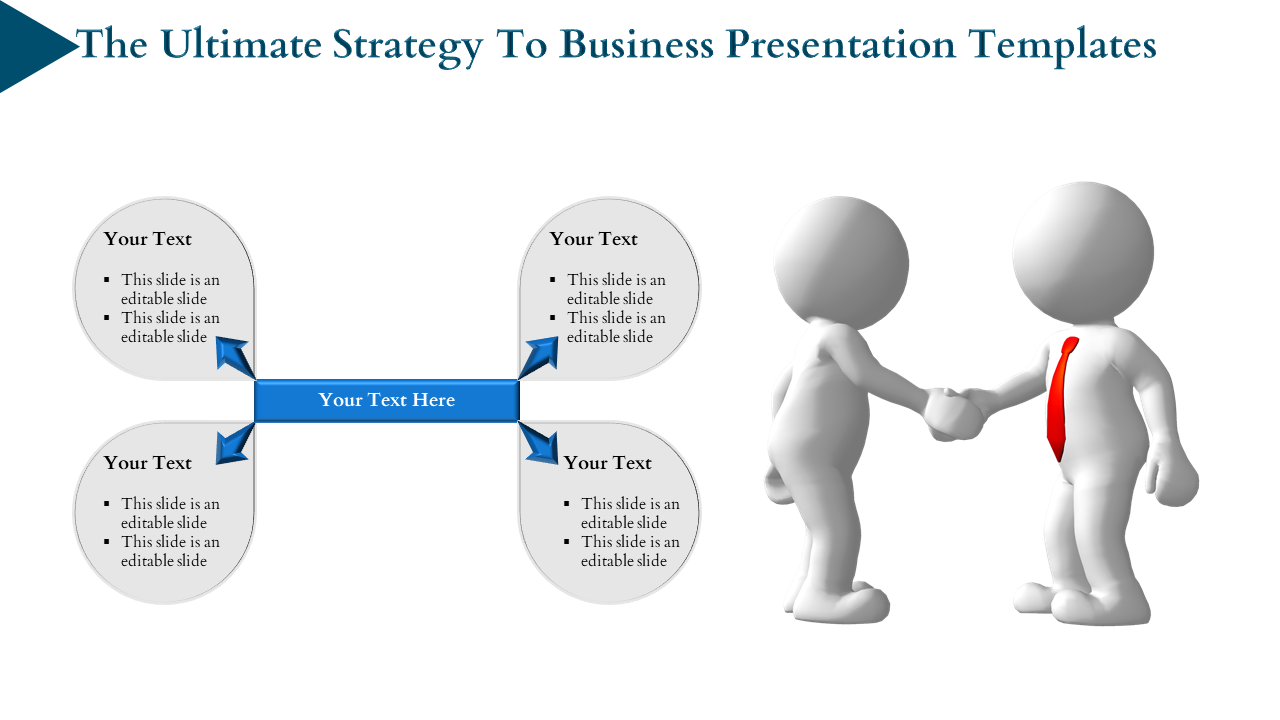 Easy To Use Business Presentation Templates With Four Nodes