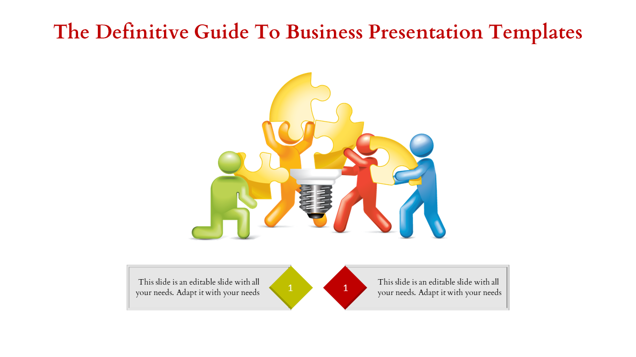 Magnificent Business Presentation Templates with Two Nodes