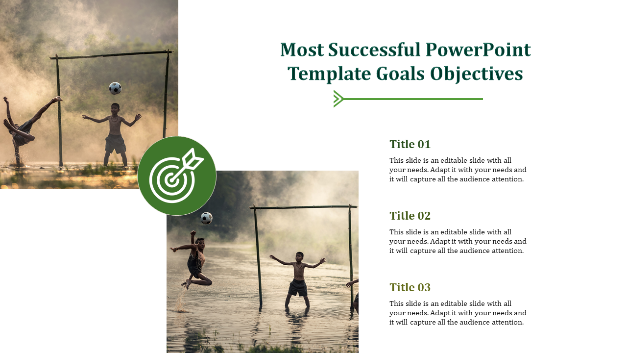 Portfolio PowerPoint Template Goals Objectives