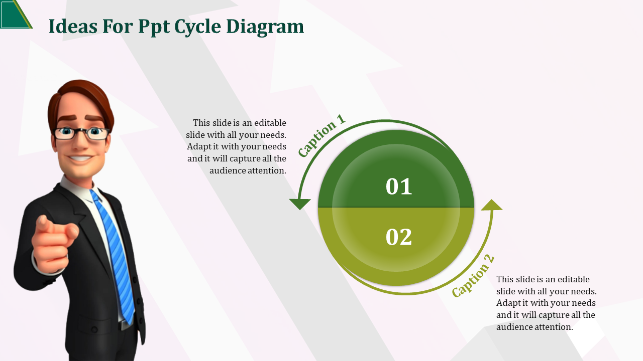 Editable PPT Cycle Diagram PowerPoint Template Presentation