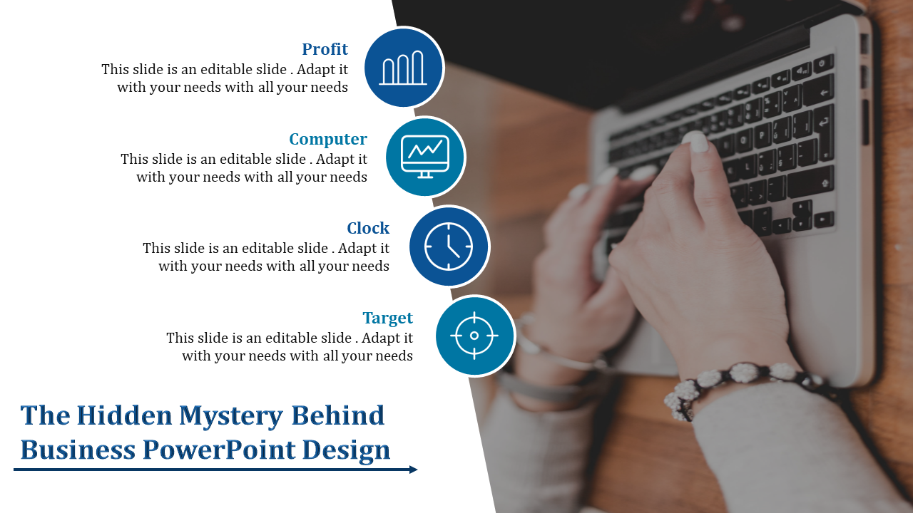 Modern Business PowerPoint Design Template with Four Nodes