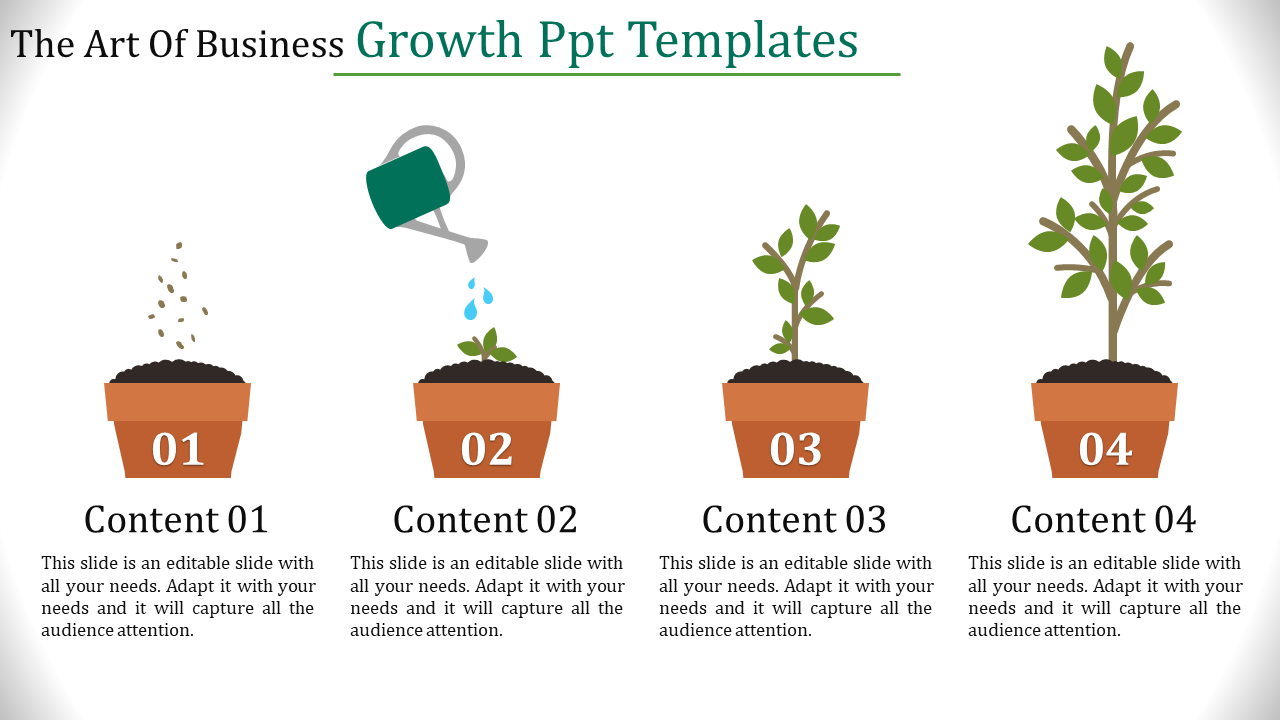 Five Star Business Growth PPT Template For Presentation 