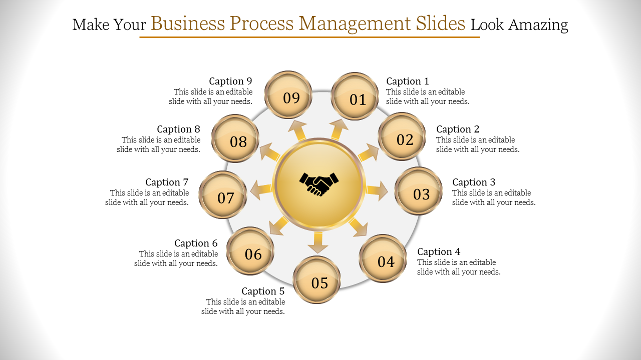 Customized Business Process Management Slides Design