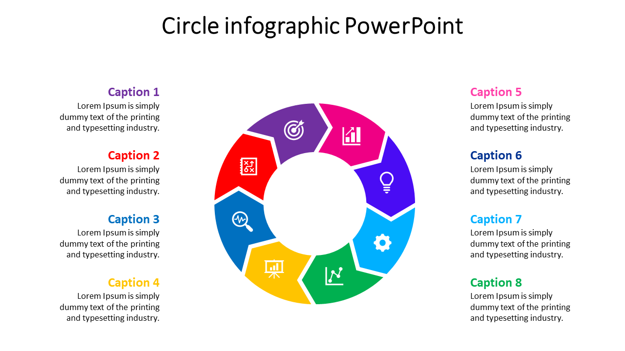 Circle Infographic PowerPoint for Visual Data Presentation