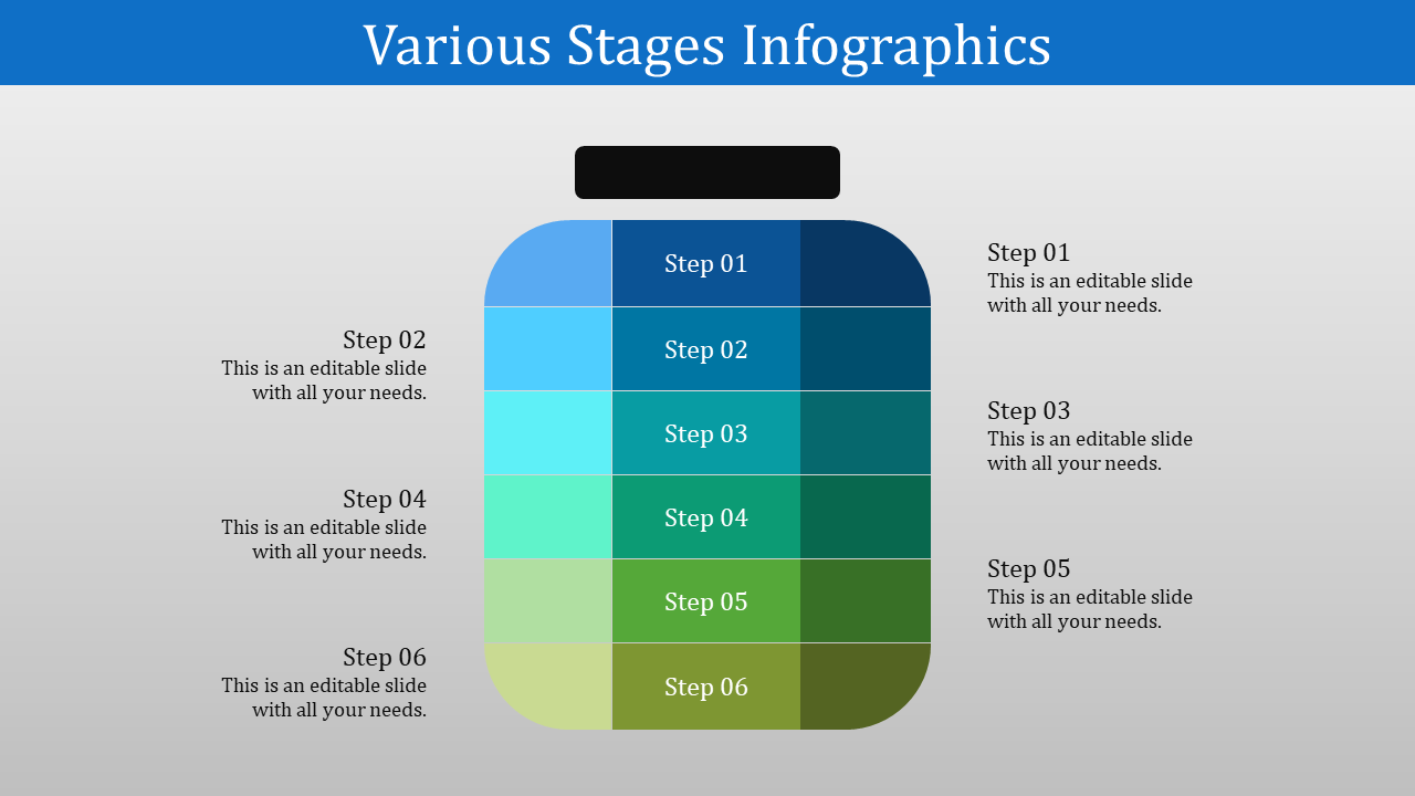 Stage PowerPoint Template for Project Development Phases