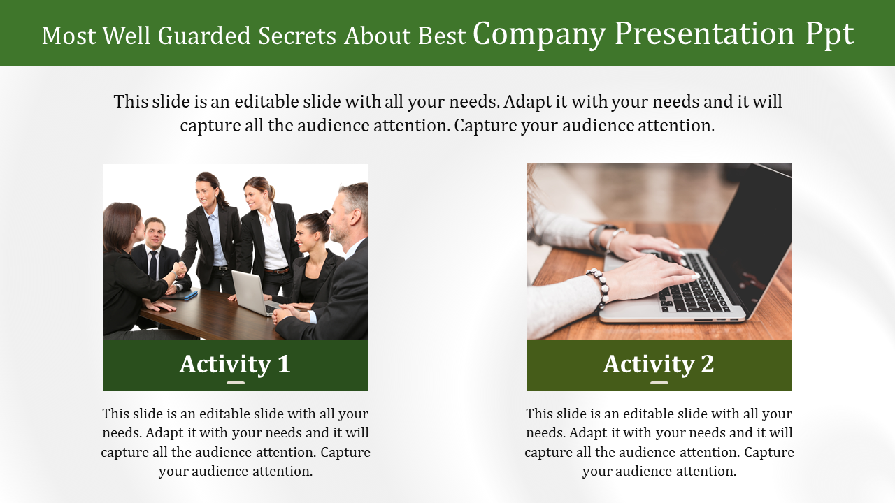 Try the Best Company Presentation PPT Slide Themes Design