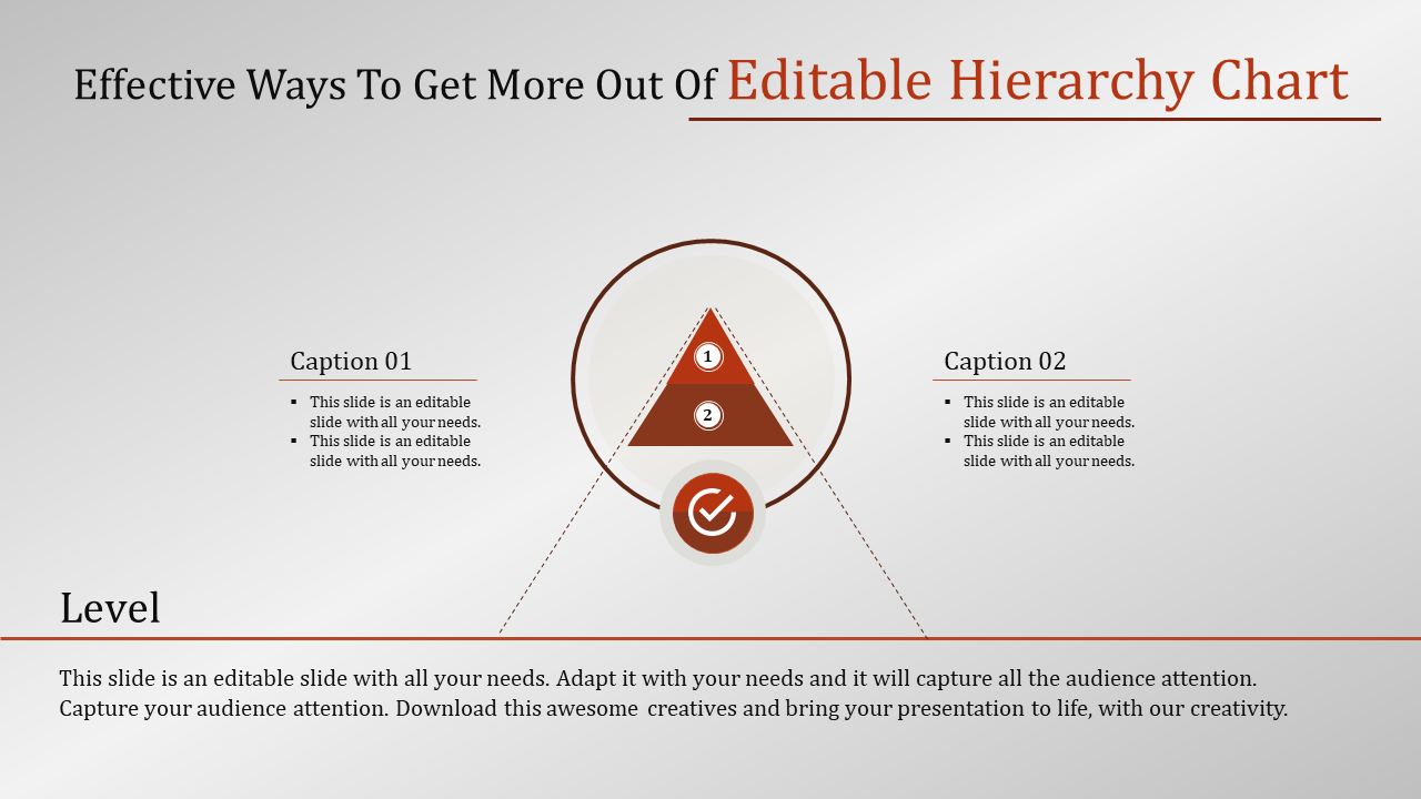 Editable Hierarchy Chart for PowerPoint template and Google Slides