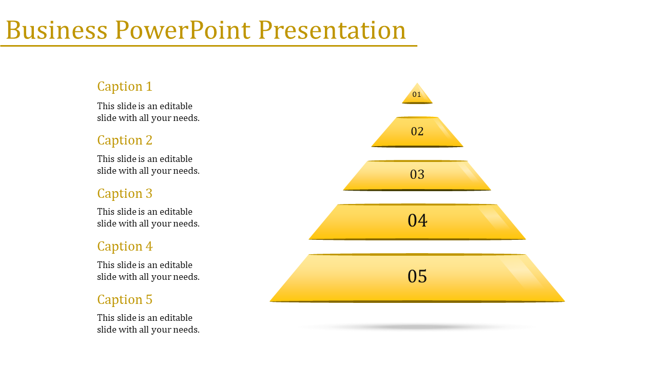 Creative Business PowerPoint Presentation Template With Five Node