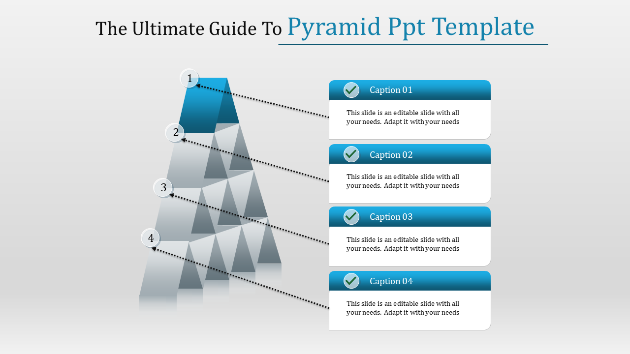 Pyramid PPT Template for Clear Data Representation