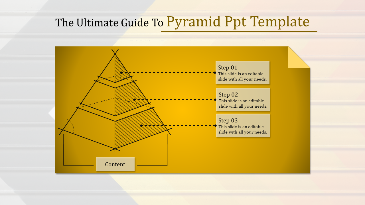 3 Tier Pyramid PPT Template For Presentation