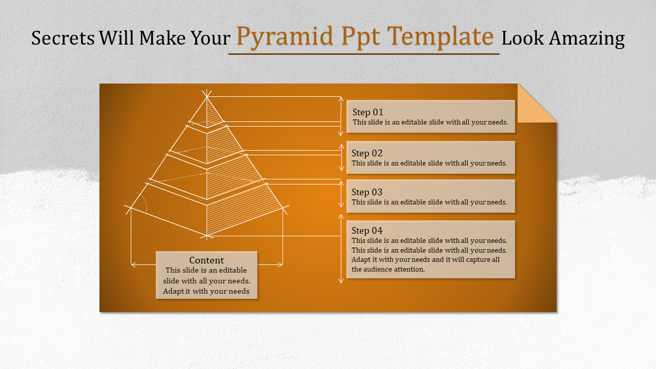 Professional Pyramid PPT Template for Strategic Overviews