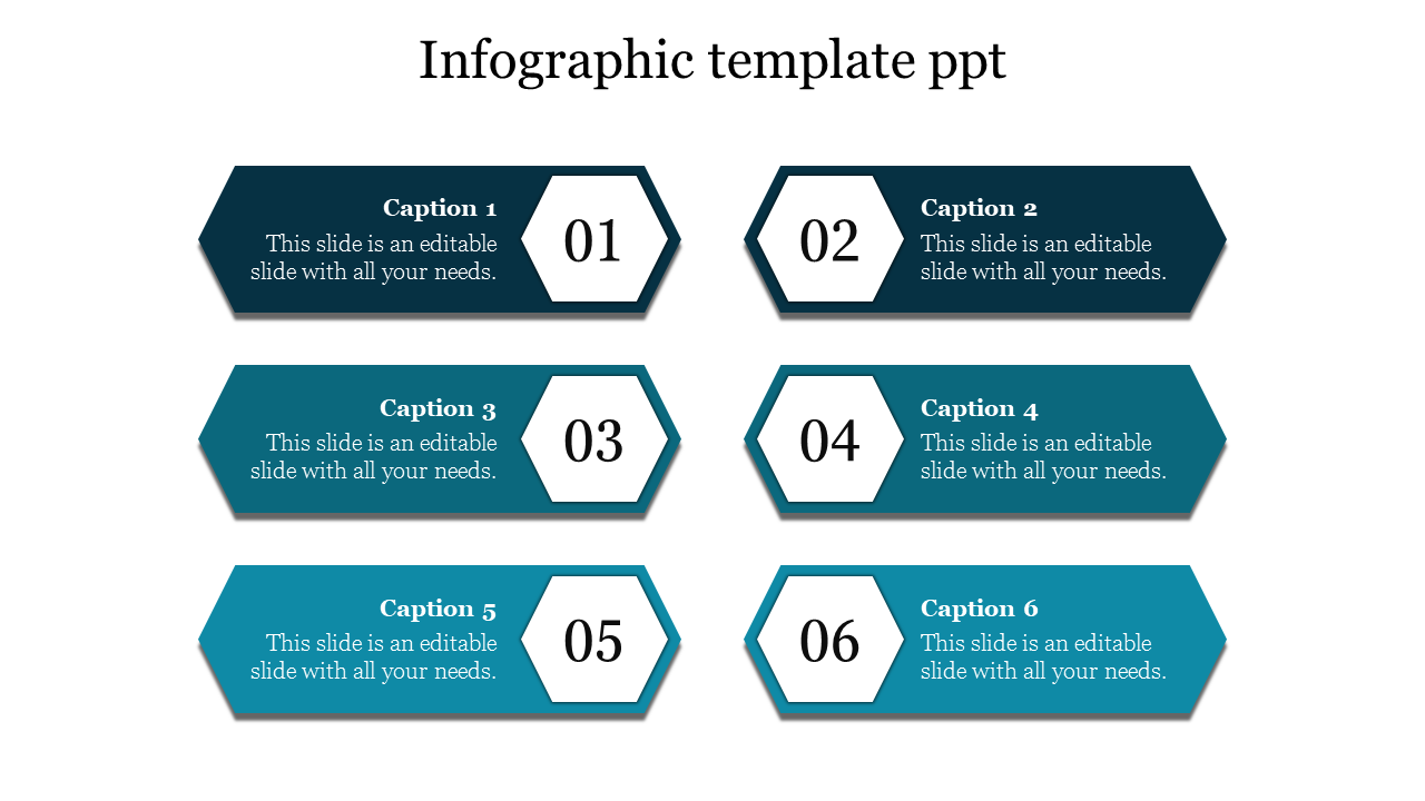 Hexagon Infographic PPT Template and Google slides