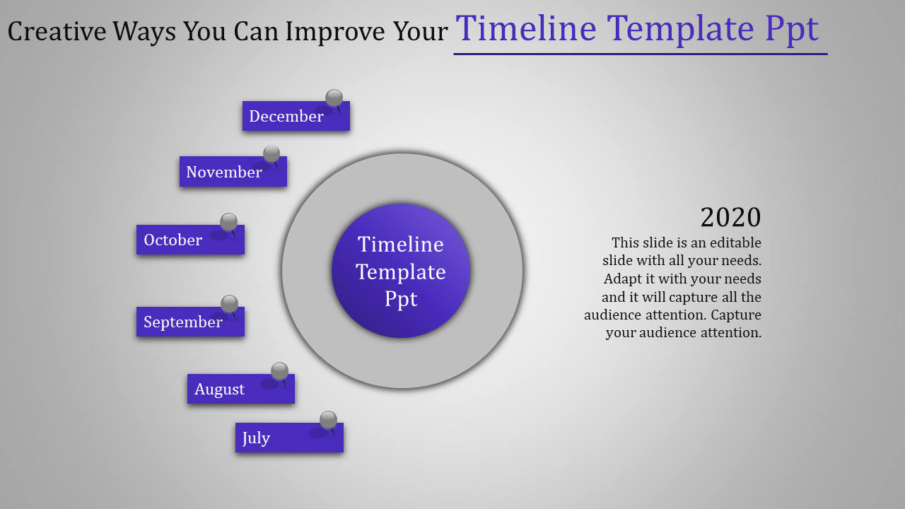 Timeline Template PPT for Project and Event Management